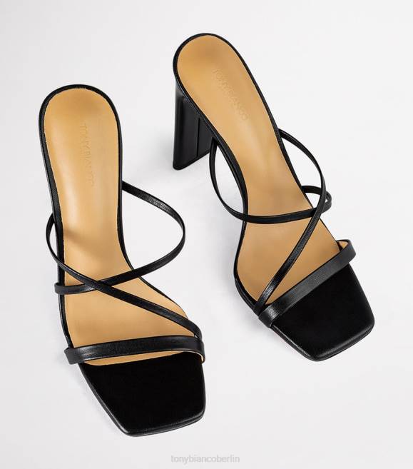 Riemchensandaletten| de Tony Bianco Frauen Fior-Absätze schwarzes Kind 4624369